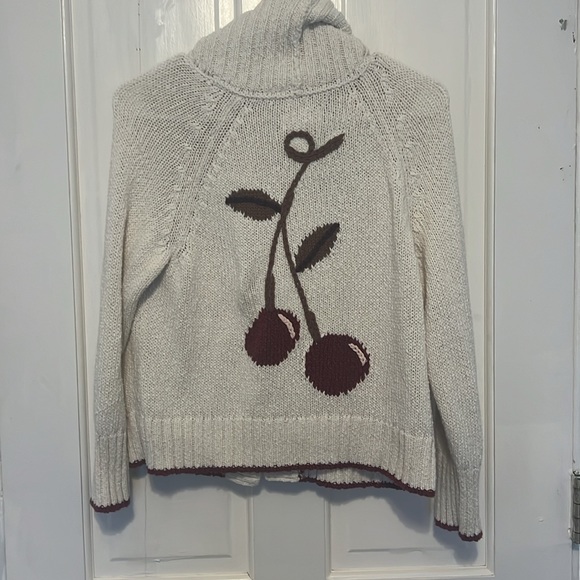 Anthropologie Maeve Cherry Cardigan Sweater Size Large - Picture 9 of 16